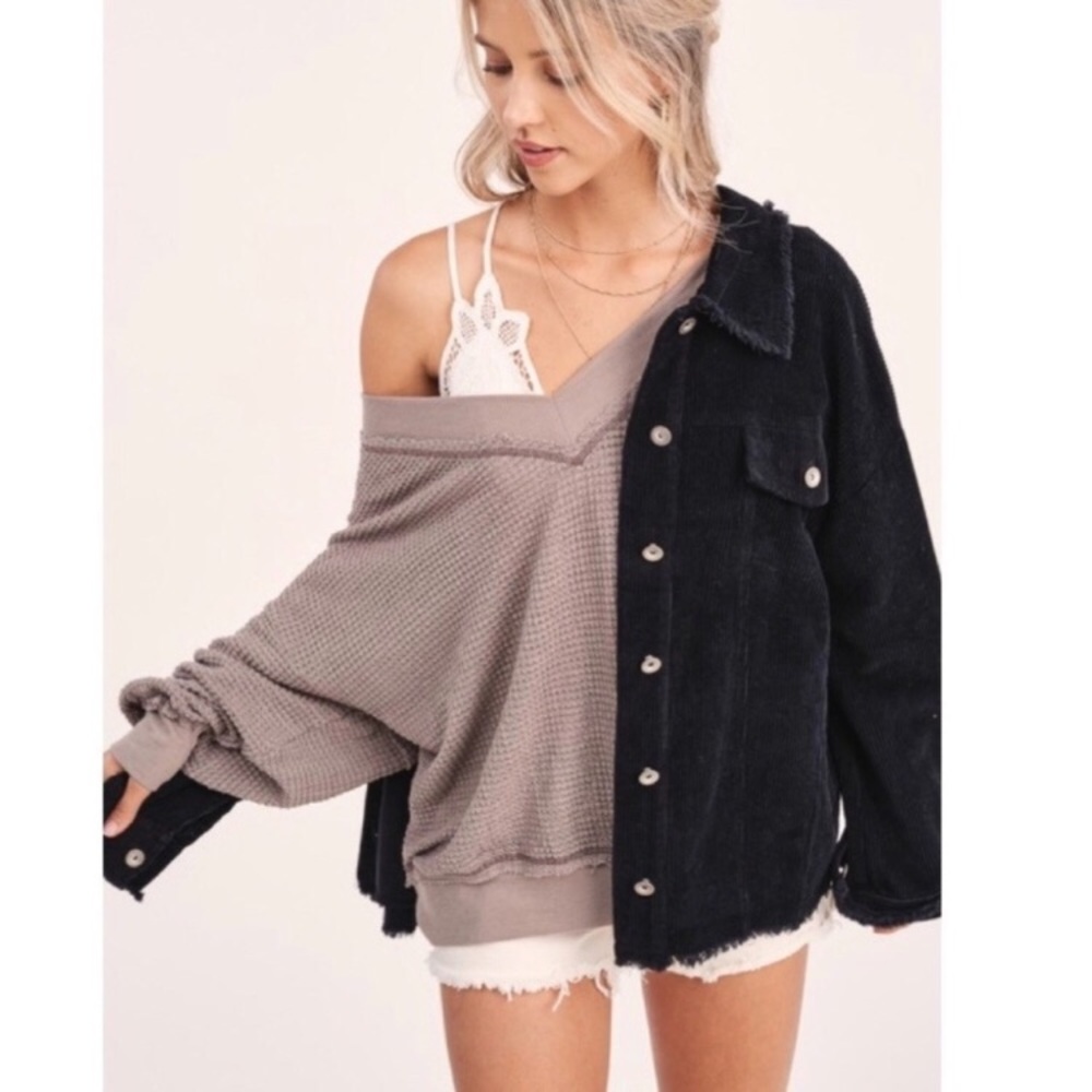 Mocha Waffle Knit Top